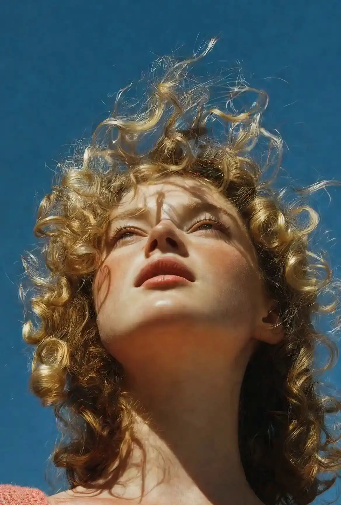 Grok Imagine Video 1.5 The girl with golden hair is smiling happily AI video