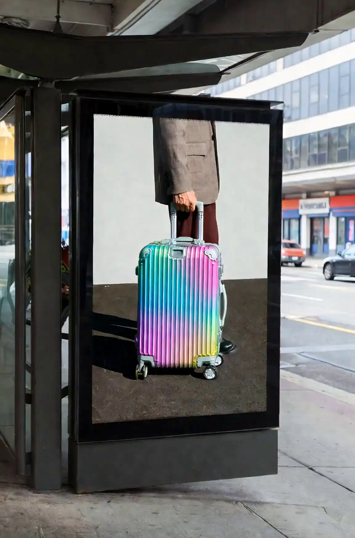 Grok Imagine Video 1.5 A woman is dragging a colorful suitcase AI video