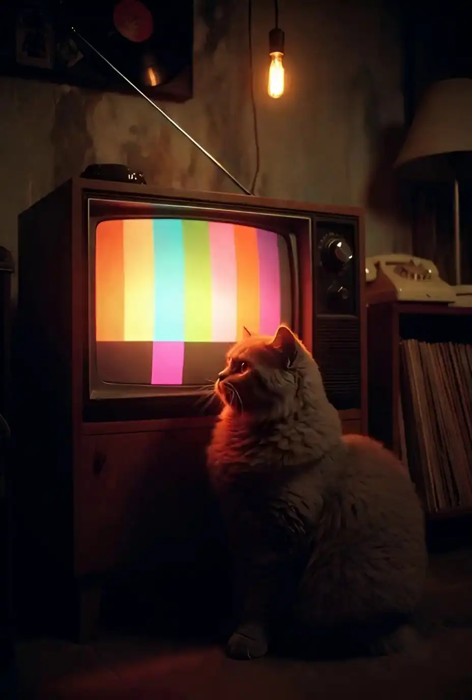Grok Imagine Video 1.5 The cat is fiddling with the screen TV AI video
