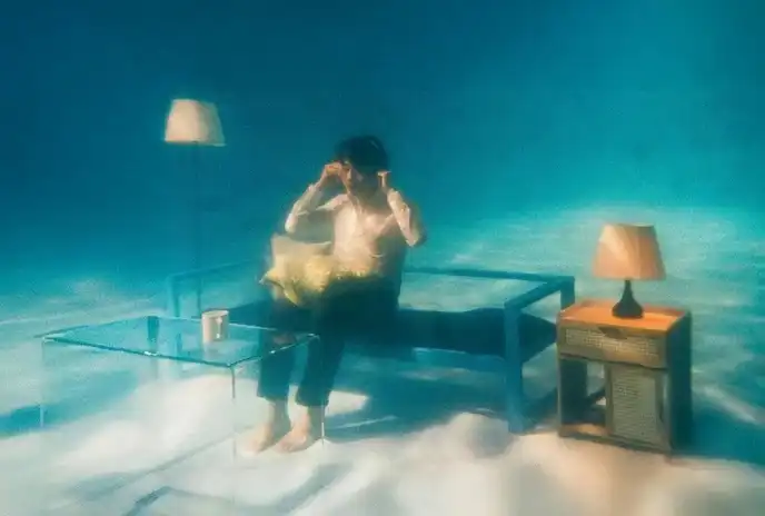 Underwater scene with auto-generated ambient audio — Grok Imagine Video 1.5 native audio output