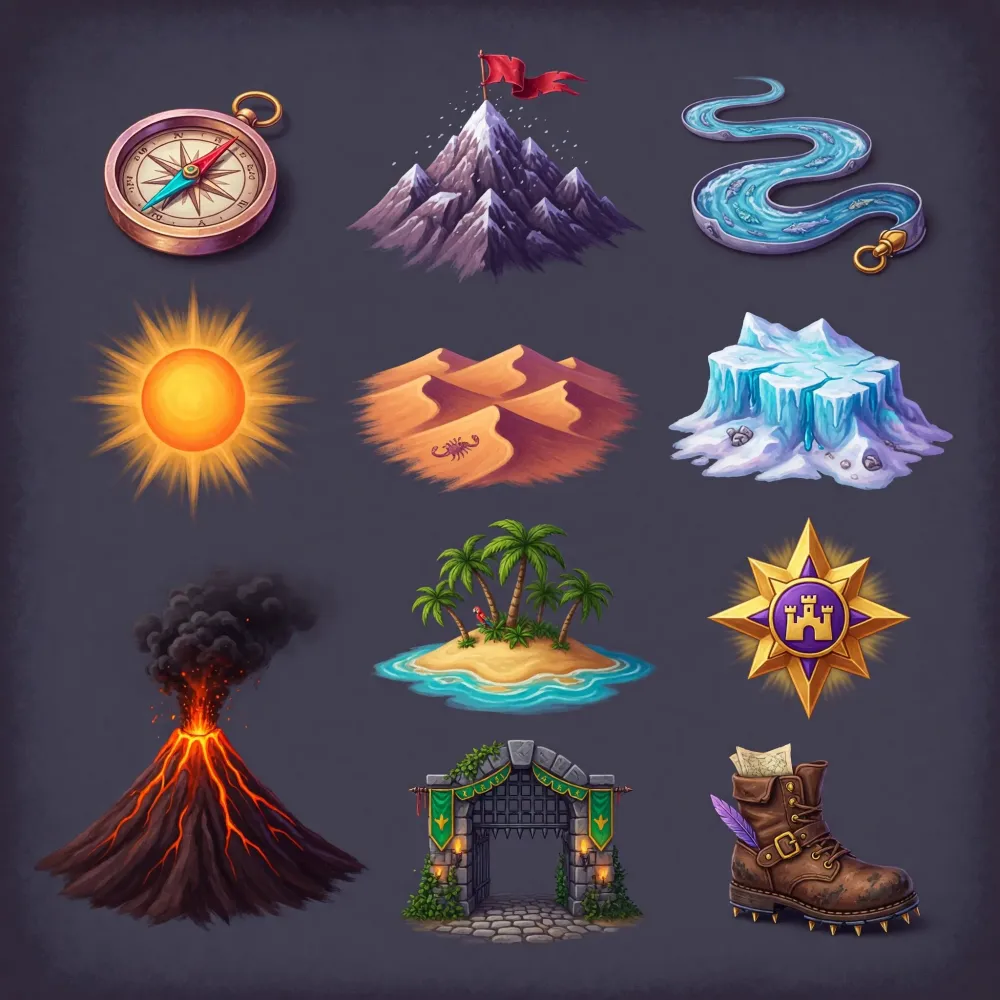 Consistent fantasy game assets prepared for an engine by Grok Imagine Image 2.0