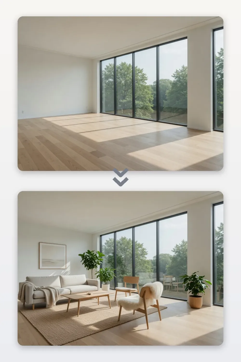 Interior photo staged in a coordinated design style using Grok Imagine Image 2.0